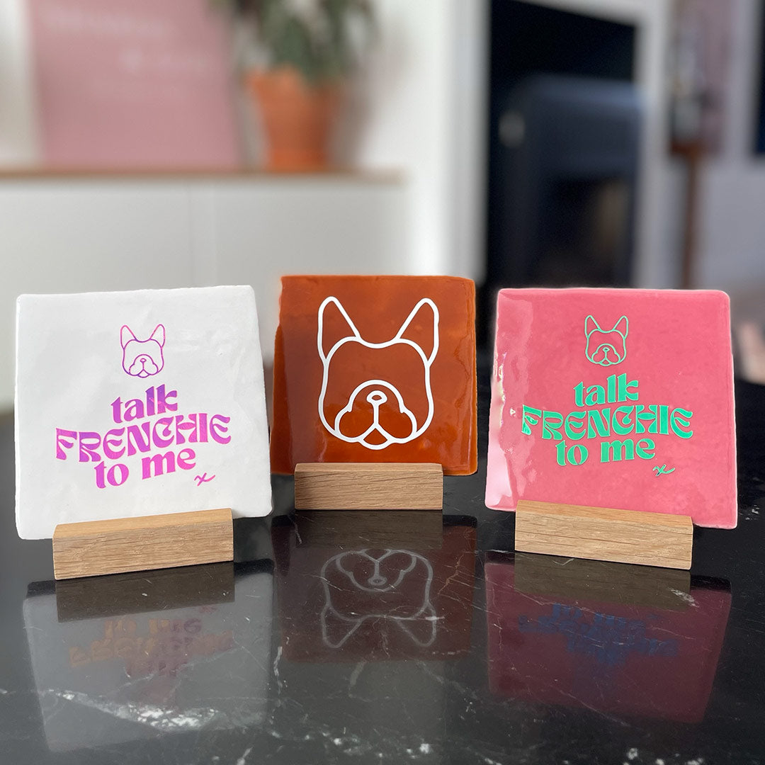 Quote Tegel - Talk Frenchie to me - 10 x 10 cm