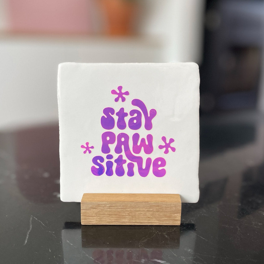 Neusje van Geusje - Quote Tegel - DOG MOM - 10 x 10 cm