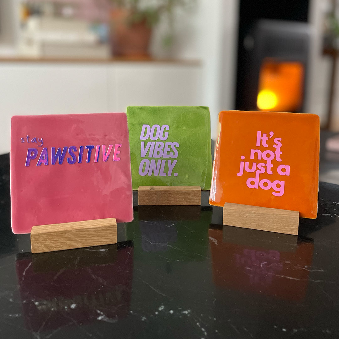Neusje van Geusje - Quote Tegel - DOG VIBES ONLY.