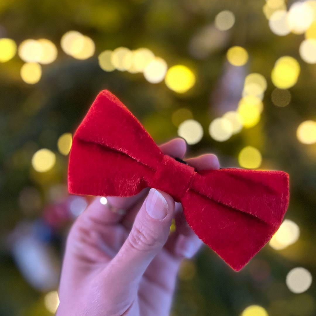 Trixie Kerststrik Rood Fluweel (10 cm)