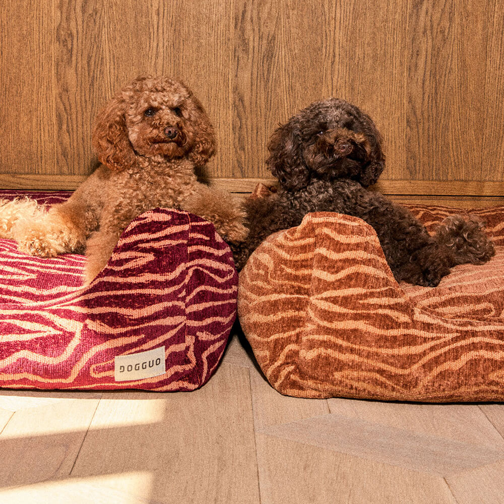 DOGGUO - Ethnic sofa hondenmand - Beige/Brown