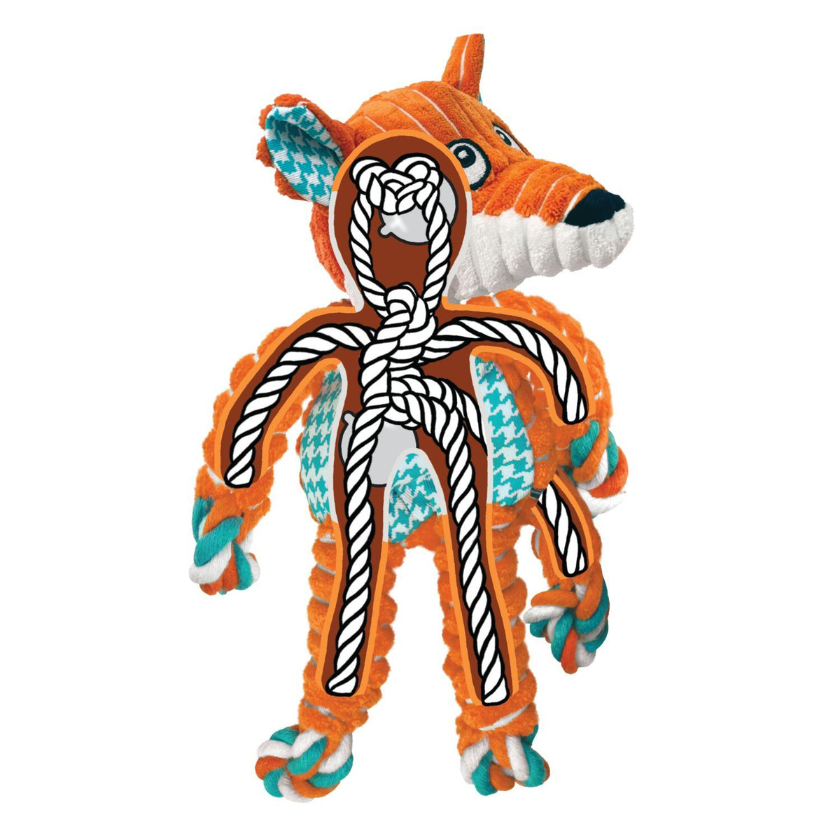 KONG - Holiday Floppy Knots dapper vos (24 cm)