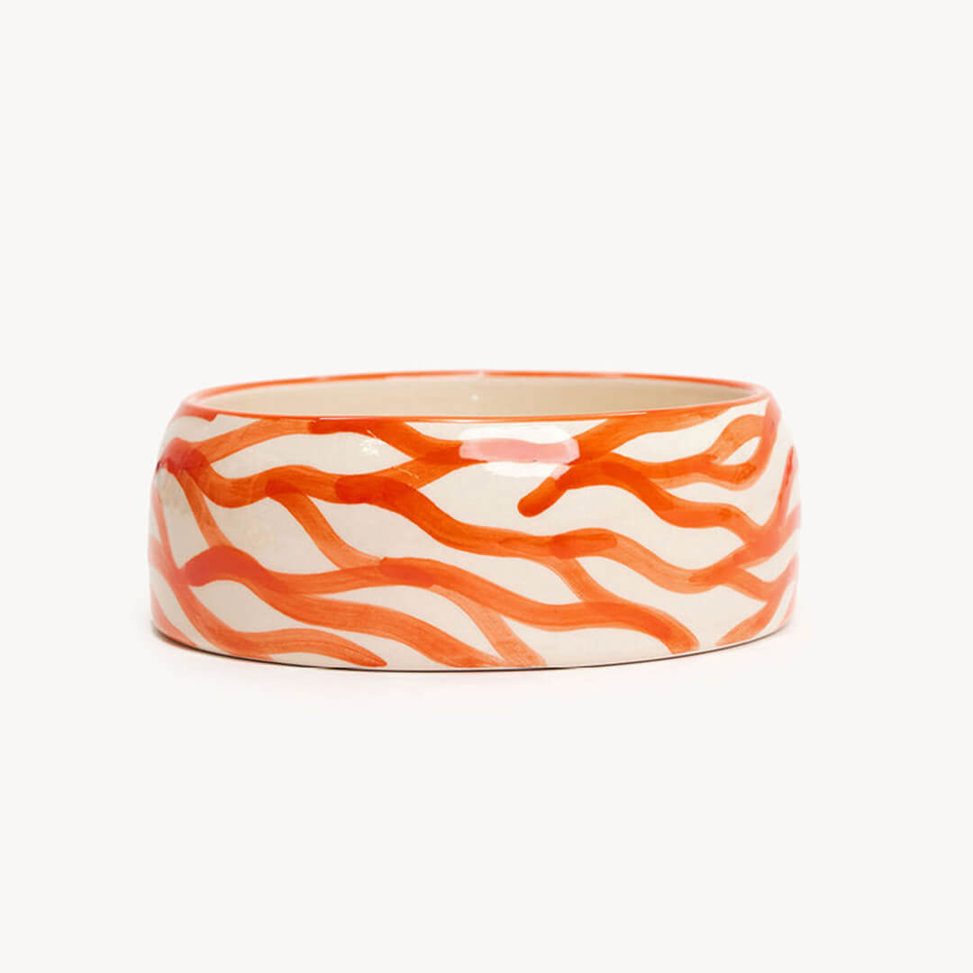 DOGGUO - Zebra Dogbowl - Orange / Sand