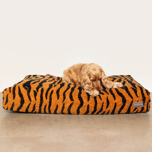 Zebra Dog Bed - Brown / Black