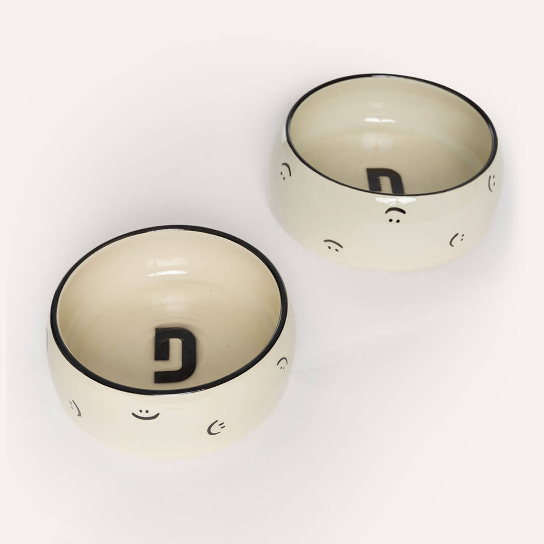 DOGGUO - Block Dogbowl - Black / Beige