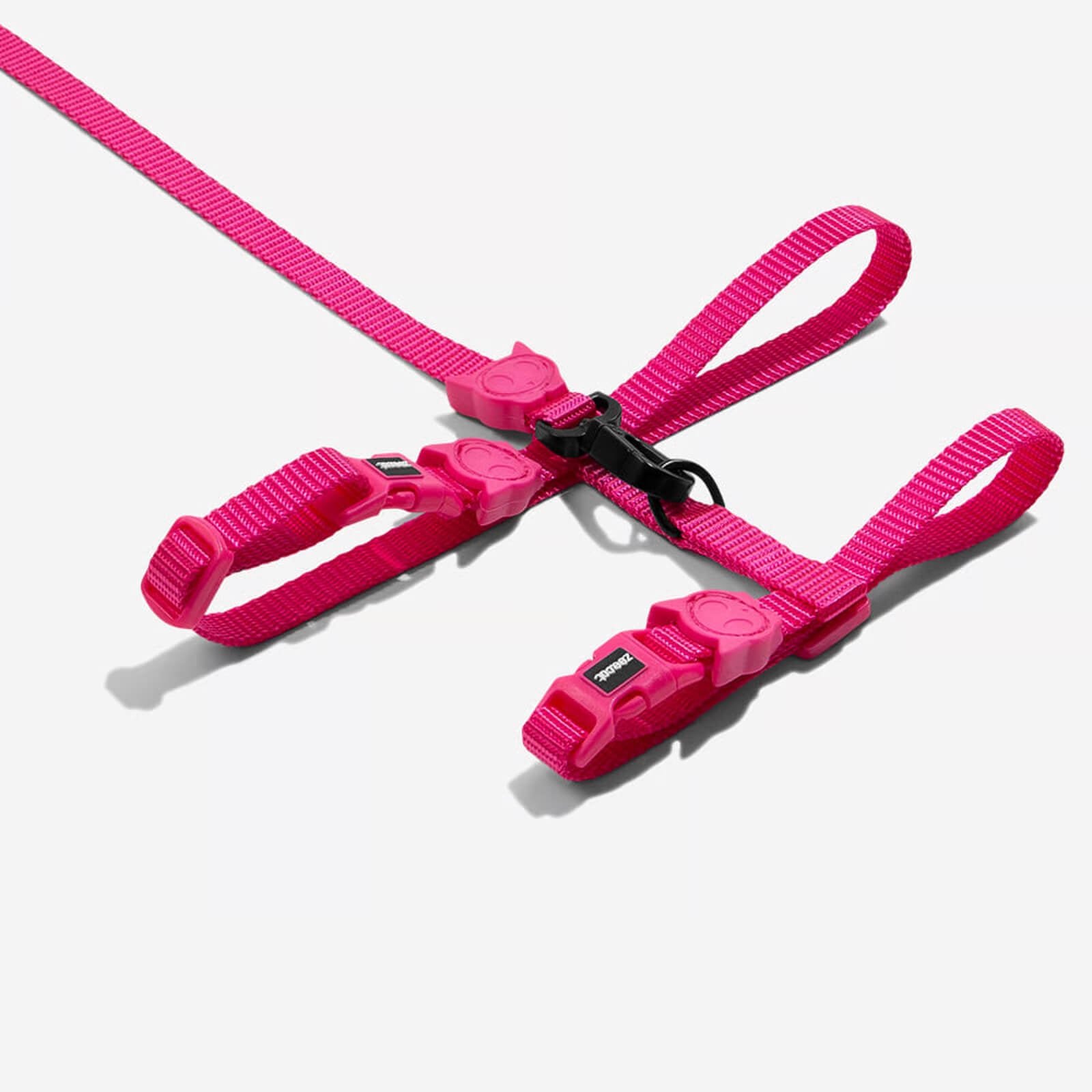 Zee.Cat - Kattentuigje + Riem Set Pink Led
