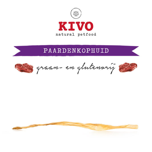 Kivo Petfood - Paardenkophuid lang - 1 stuk - XL