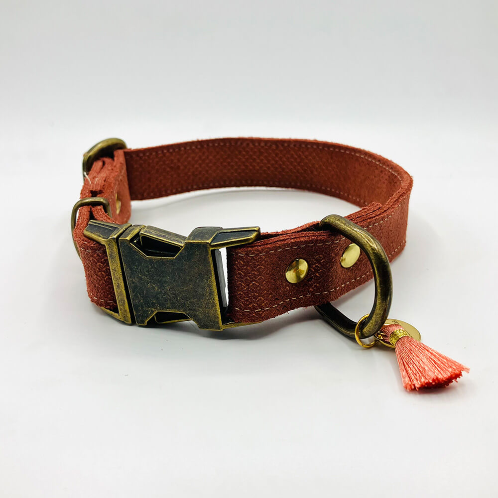 Rockxdogs - Leren halsband Bella Rosa