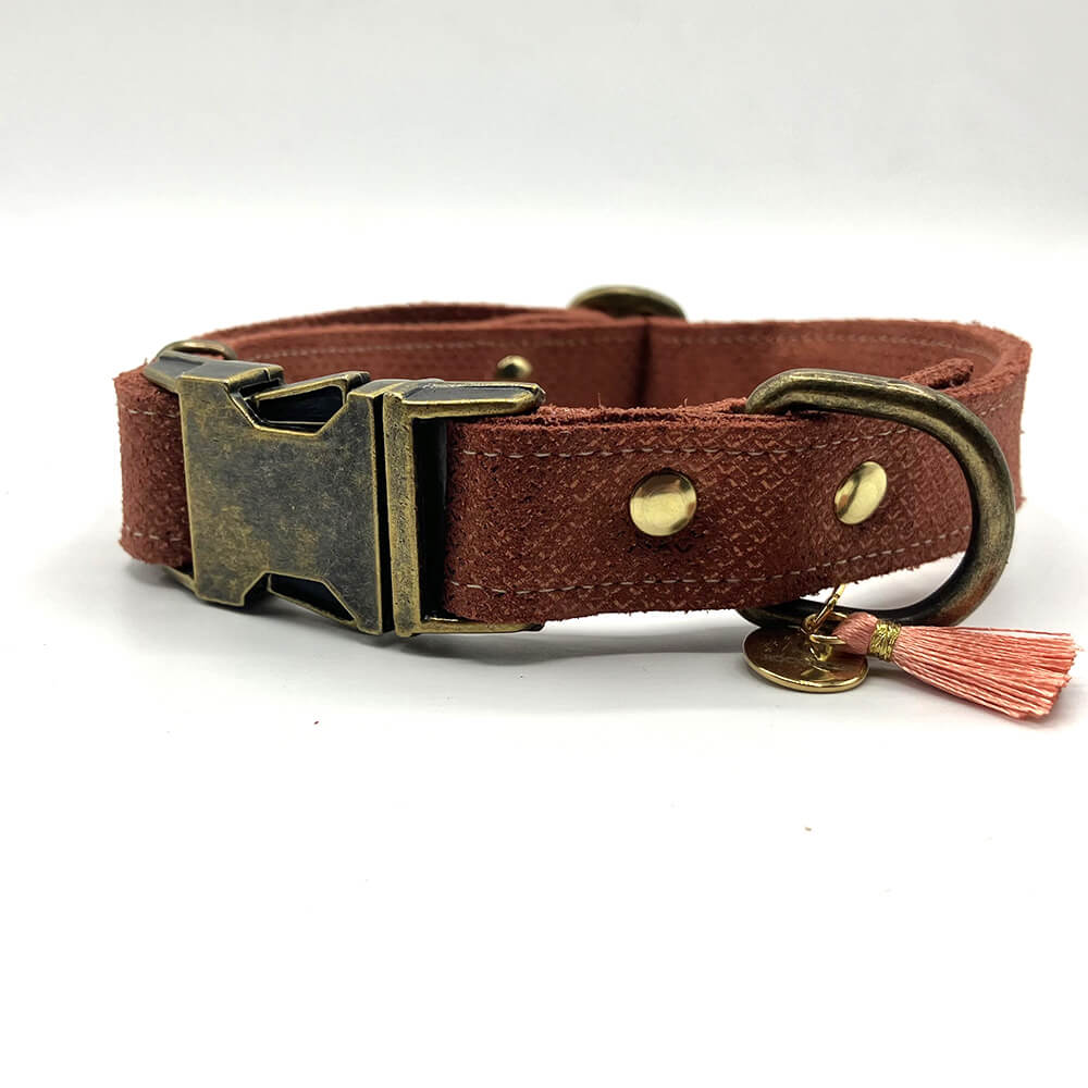 Rockxdogs - Leren halsband Bella Rosa