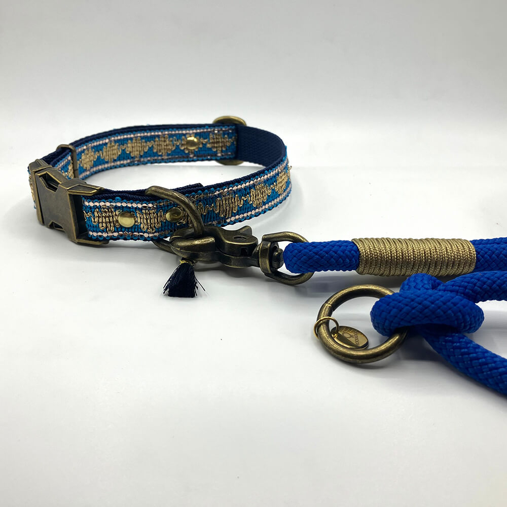 Rockxdogs - Halsband Glitter up! - Bright Blue