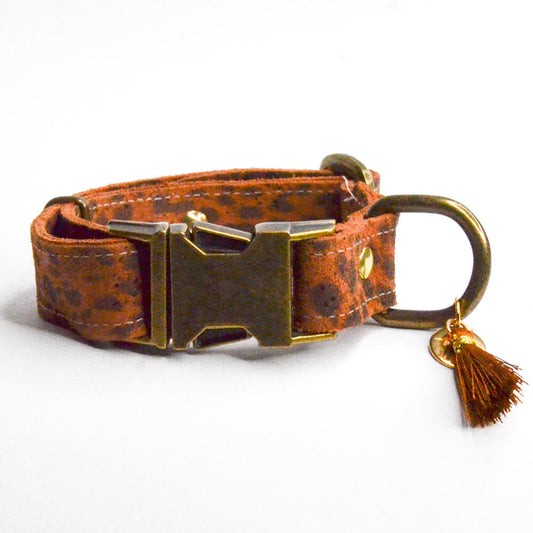 Rockxdogs - Leren halsband Leopardo