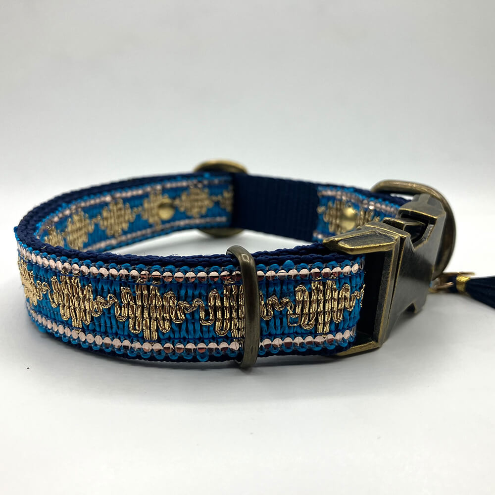 Rockxdogs - Halsband Glitter up! - Bright Blue
