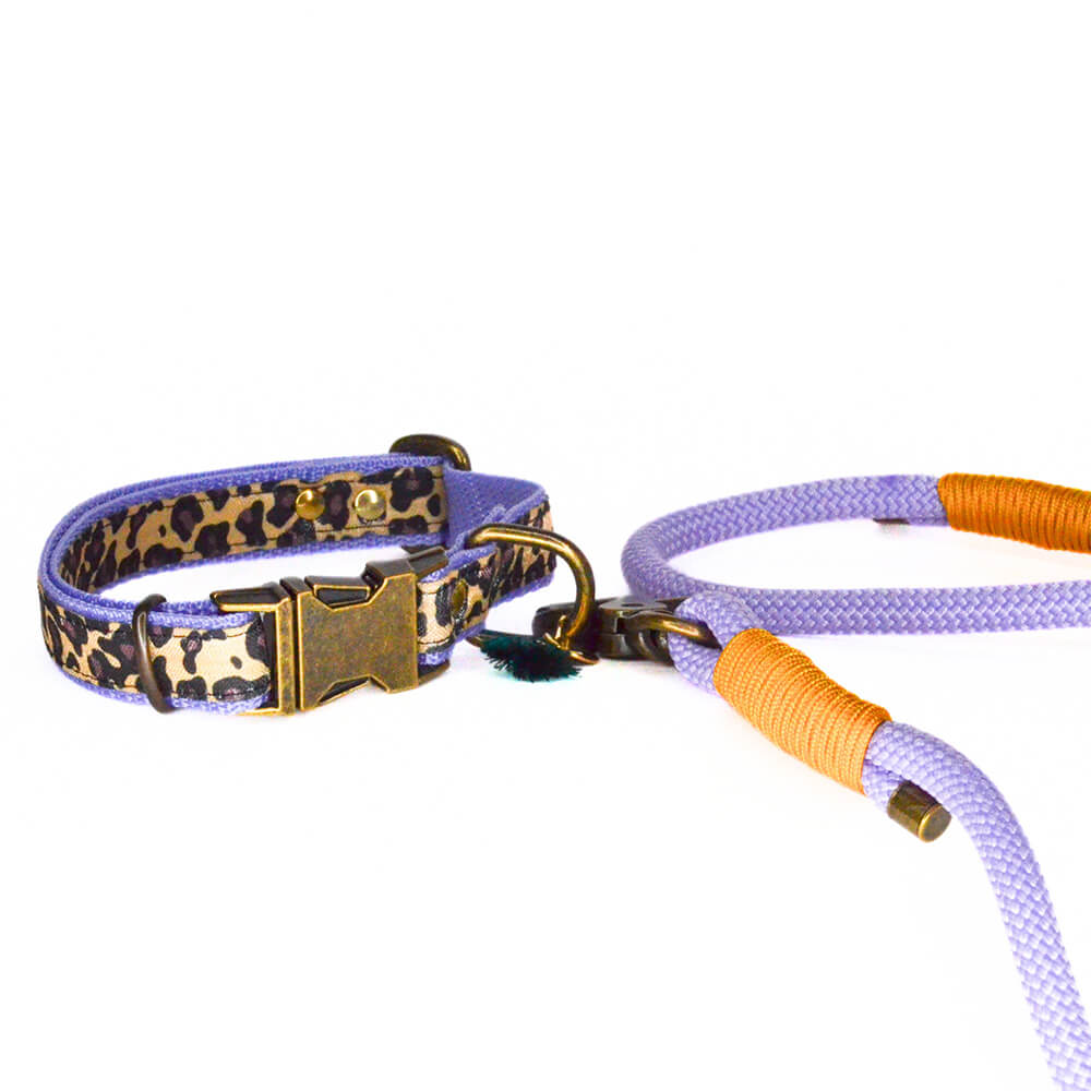 Rockxdogs - Halsband Go Wild! - Boho Purple Panter