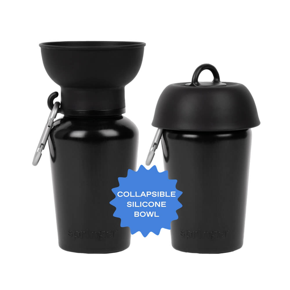 Springer - Flip Dog Travel Bottle - Black (590 ml)