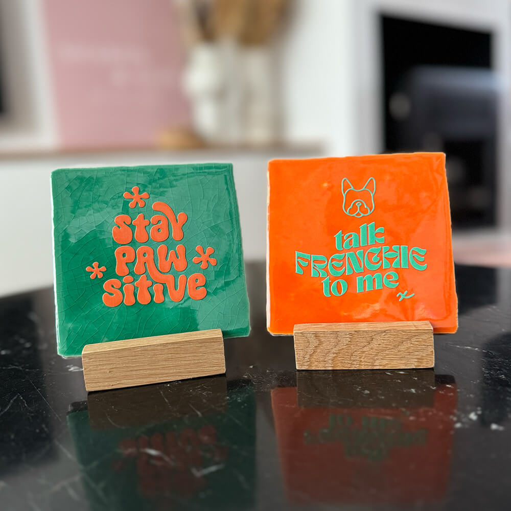 Neusje van Geusje - Quote Tegel - Talk Frenchie to me - 10x10 cm