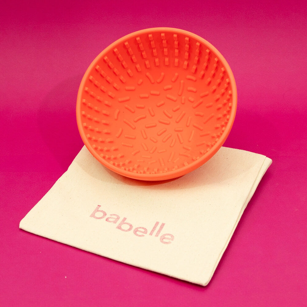 Babelle - Wiggler Lick Bowl - Coral