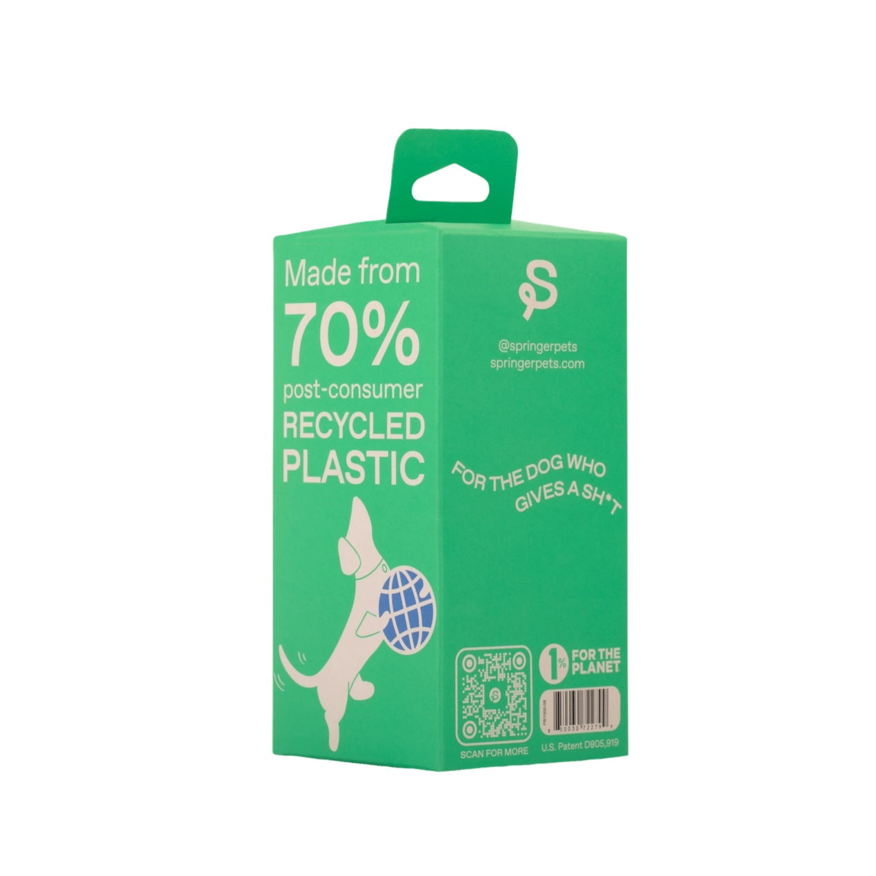 Springer - Premium Dog Poop Bags - 20 Rolls + Dispenser