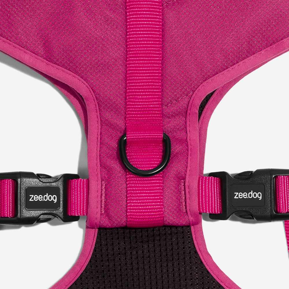 Zee.Dog - Adjustable Air Mesh harnas Pink Led