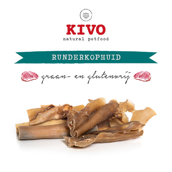 Kivo Petfood - Runderkophuid gezaagd - 500 gram