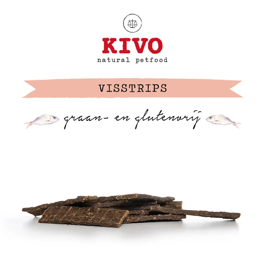Kivo Petfood Visstrips - 200 gram