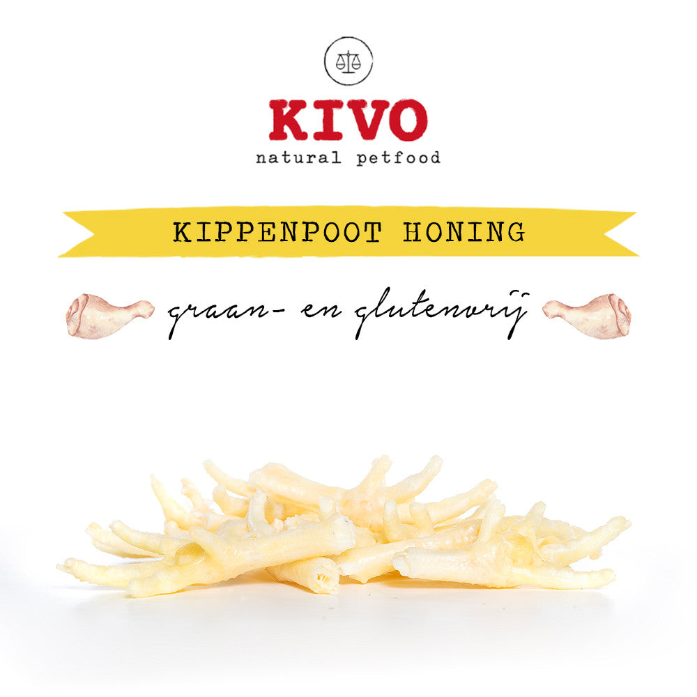 Kivo Petfood Kippenpoten honing - 250 gram