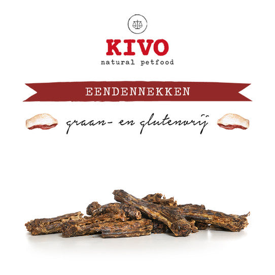 Kivo Petfood Eendennekken - 500 gram