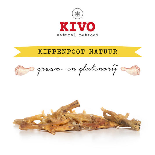 Kivo Petfood Kippenpoten - 250 gram