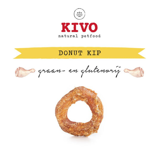 Kivo Petfood Kip Donut - 1 stuk